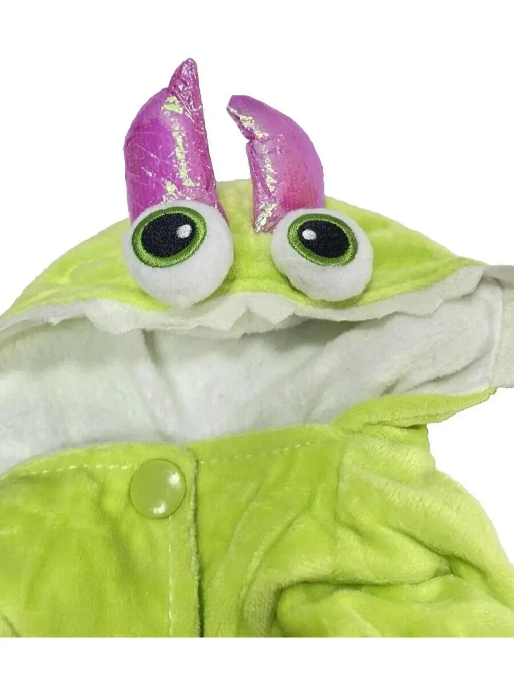 Dog Dinosaour Costume, Green and Purple Pet Halloween Costume, Size Small